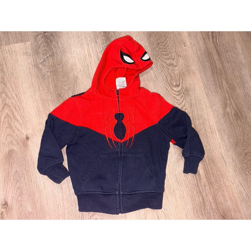 Boys 3T Spider Man Zip Up Hoodie Jacket GUC